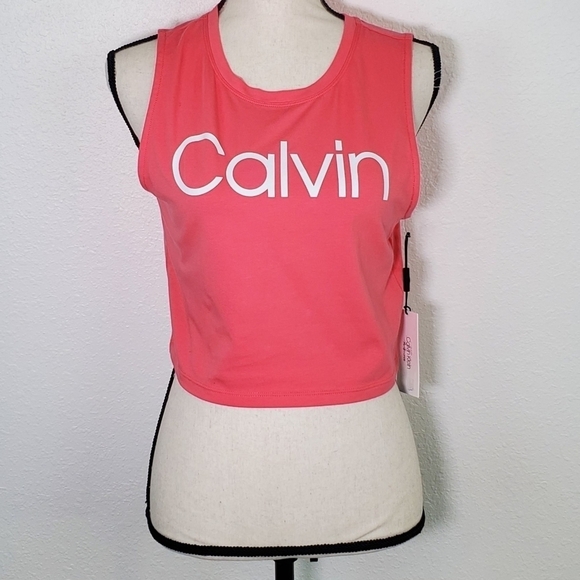 *NWT* CALVIN KLEIN Performance Stretch Crop Top, size L (runs small) - Picture 1 of 4